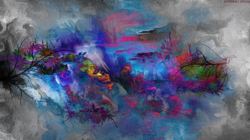 Abstract digital art with vibrant colors