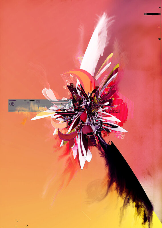 Abstract digital art with vibrant colors