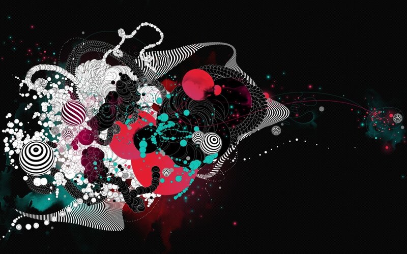 abstract digital art with vibrant patterns