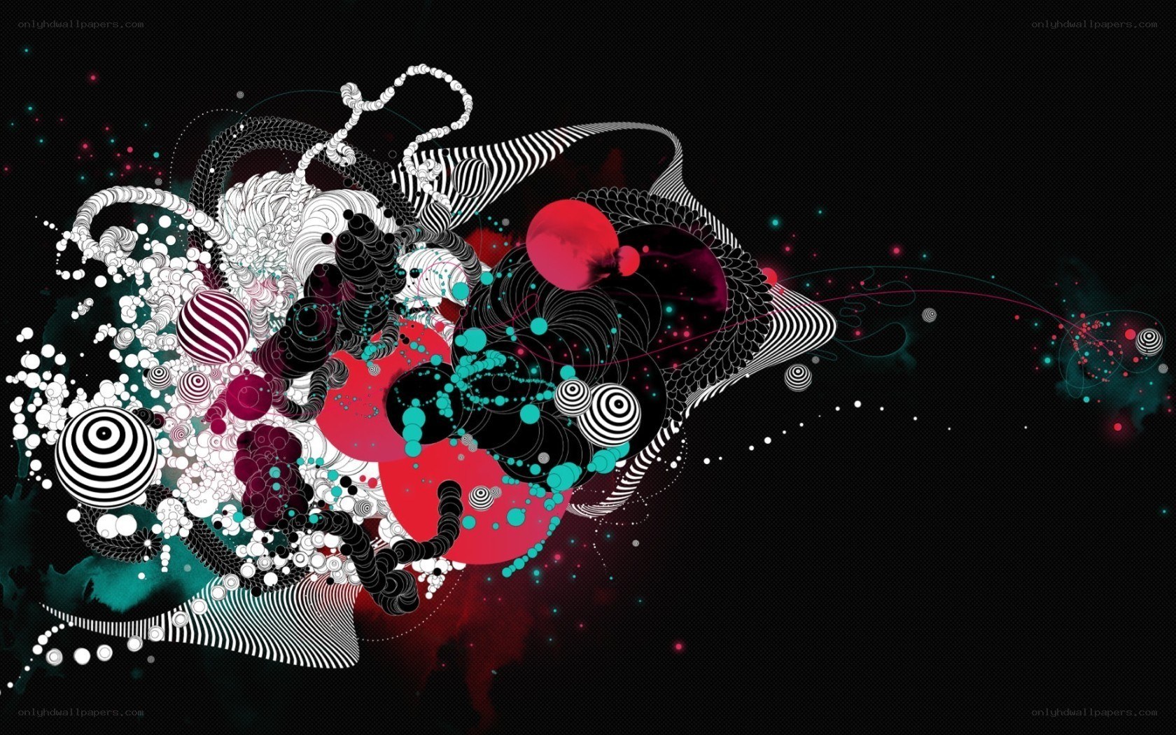 abstract digital art with vibrant patterns