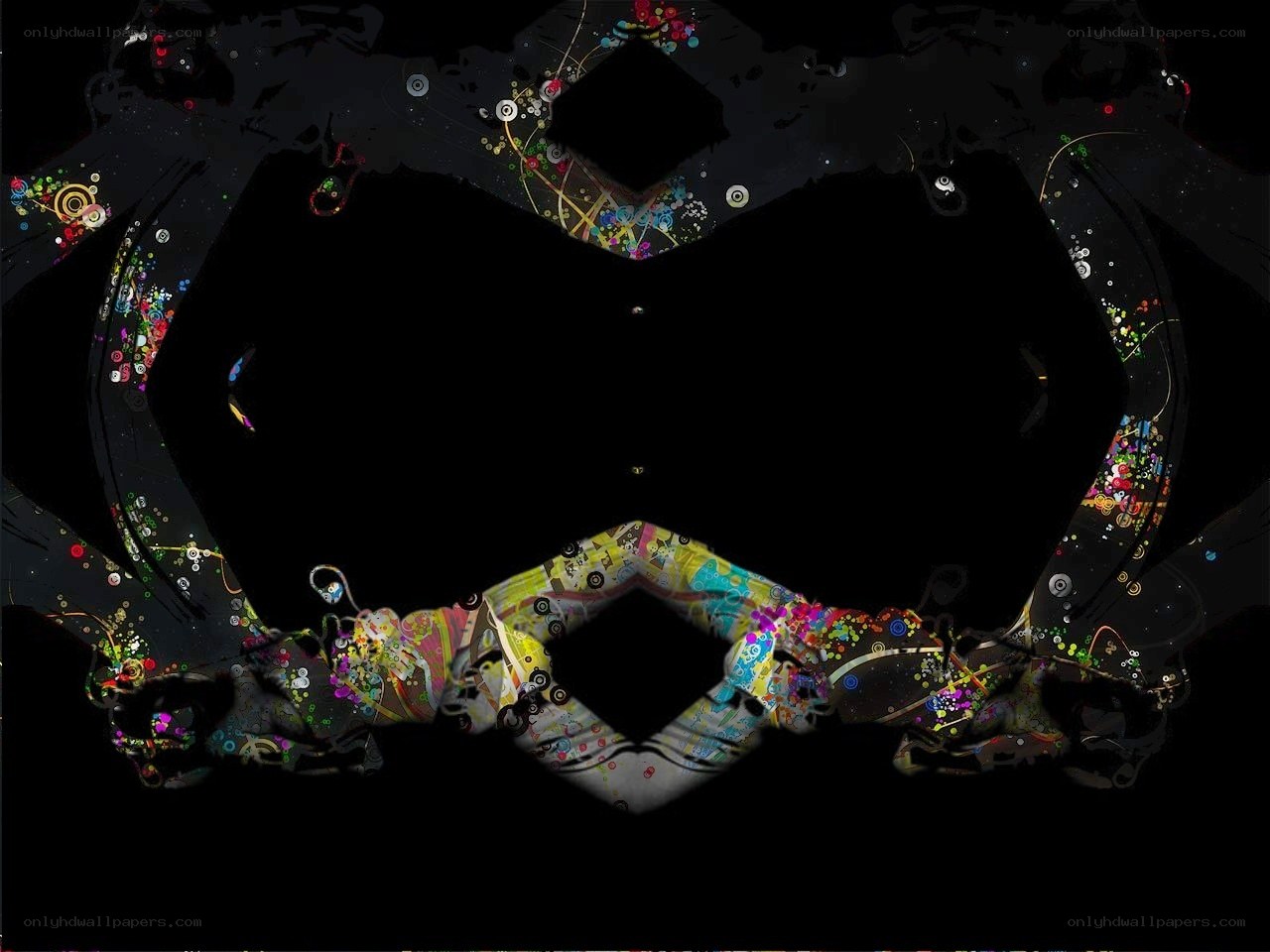 abstract digital art with vibrant patterns