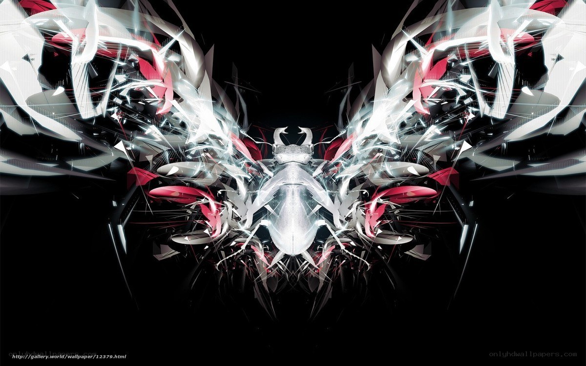 abstract digital art with wings