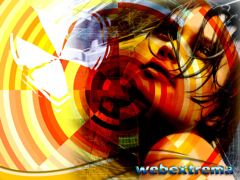 abstract digital art with woman