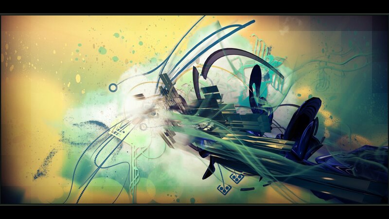 Abstract Digital Art — Yellow, Dynamic, Digital Art