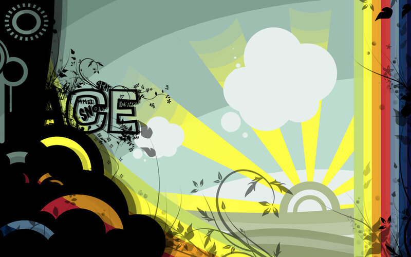 Abstract Digital Art — Yellow, Vibrant, Sunrise