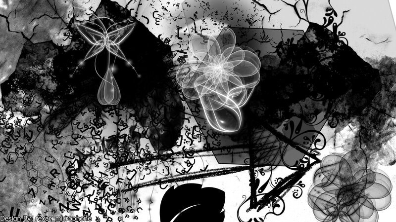 Abstract Digital Artwork — Black, Chaotic, Digital Art, Flowers