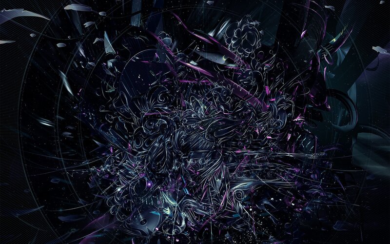 Abstract Digital Artwork — Black, Dark, Digital Art, Lines