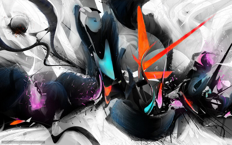 Abstract Digital Artwork — Black, Dynamic, Digital Art