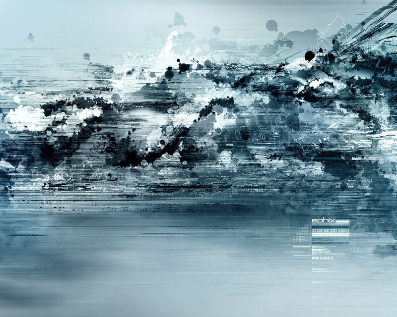 Abstract Digital Artwork — Blue, Chaotic, Digital Art