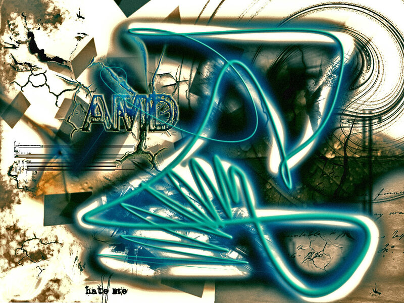 Abstract Digital Artwork — Blue, Chaotic
