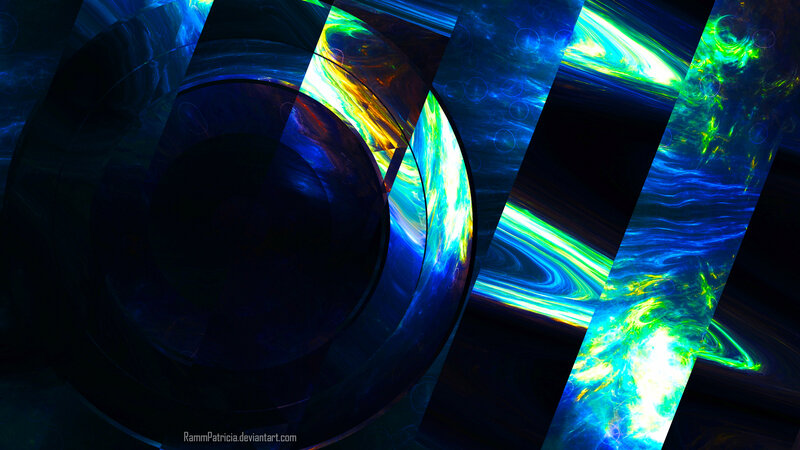 Abstract Digital Artwork — Blue, Dynamic, Digital Art, Circles