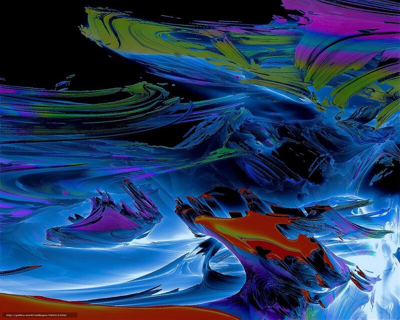 Abstract Digital Artwork — Blue, Dynamic, Digital Art