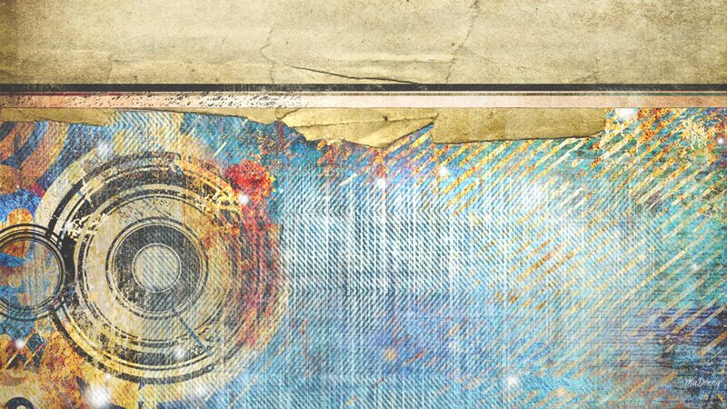 Abstract Digital Artwork — Blue, Grungy