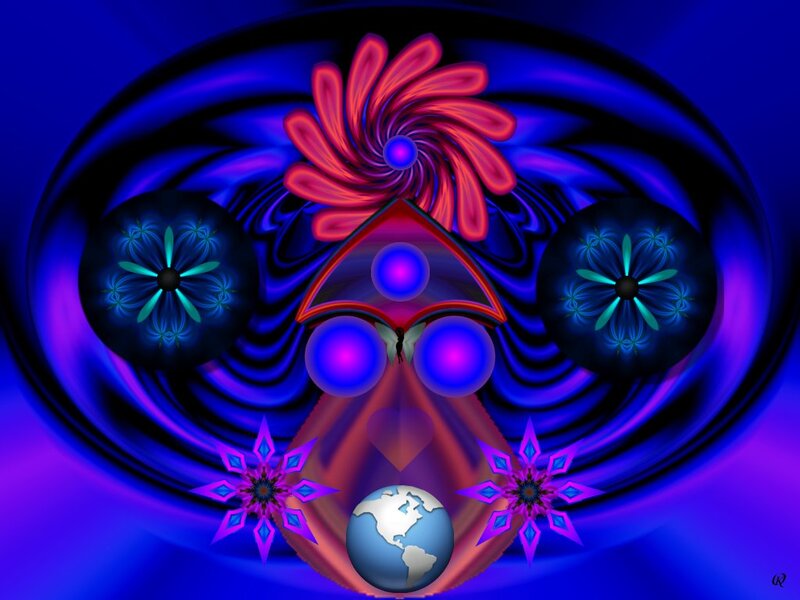 Abstract Digital Artwork — Blue, Hypnotic, Digital Art