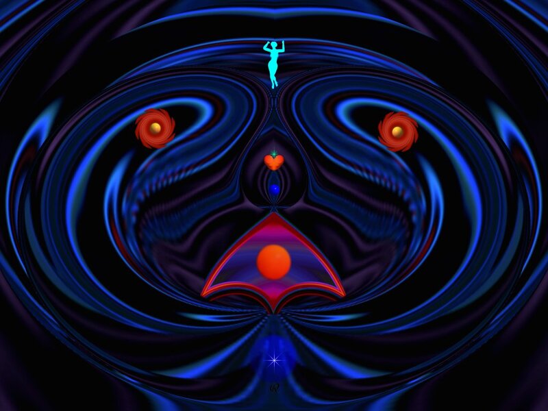 Abstract Digital Artwork — Blue, Mystical