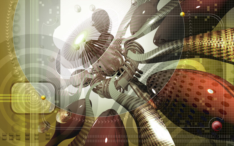 Abstract Digital Artwork — Gold