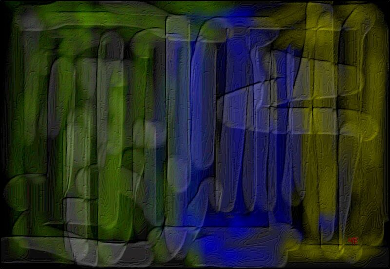 Abstract Digital Artwork — Green, Mysterious