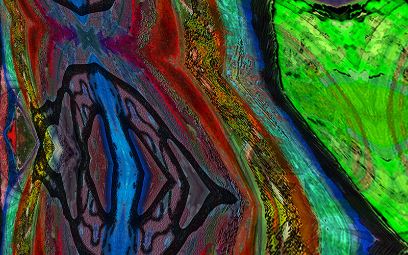 Abstract Digital Artwork — Green, Vibrant, Digital Art