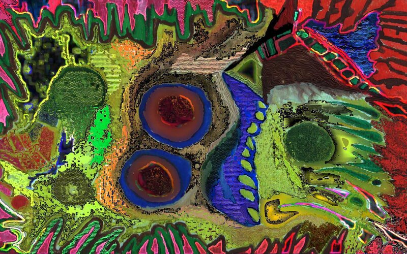 Abstract Digital Artwork — Green, Vibrant