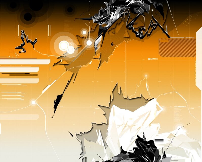 Abstract Digital Artwork — Orange, Dramatic, Digital Art