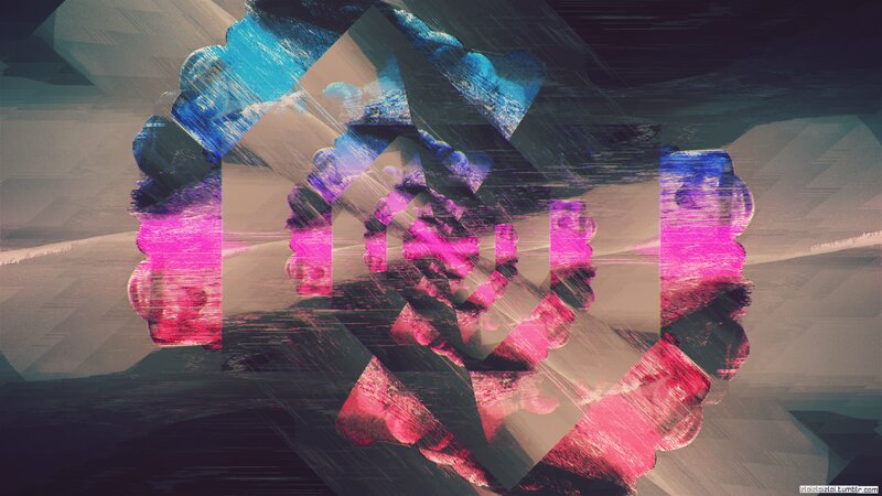 Abstract Digital Artwork — Pink, Chaotic