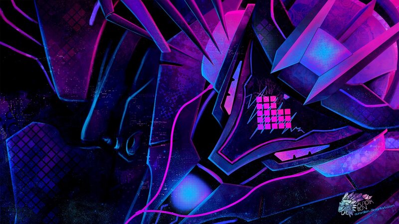 Abstract Digital Artwork — Purple, Futuristic