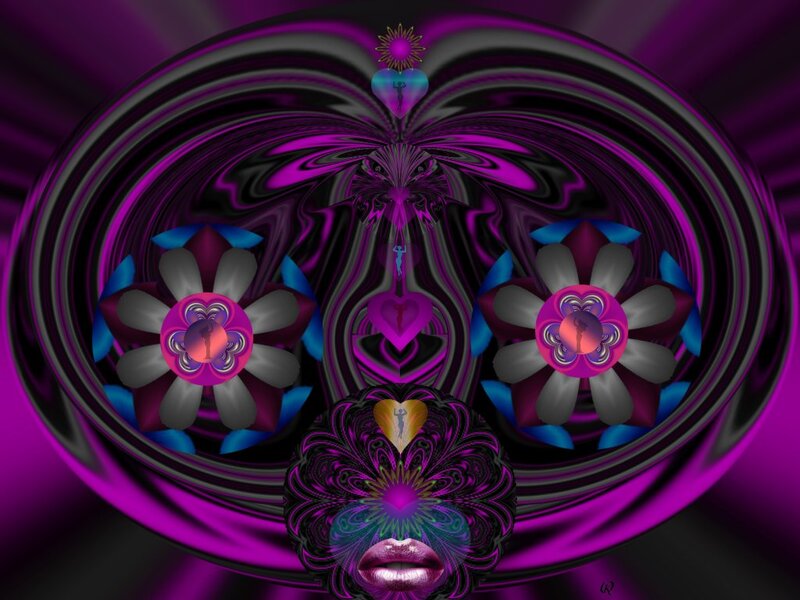 Abstract Digital Artwork — Purple, Hypnotic, Digital Art