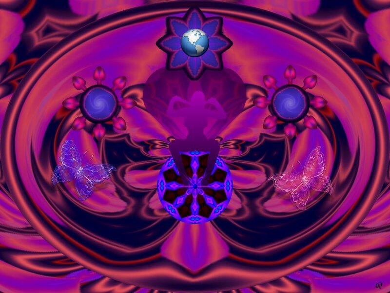 Abstract Digital Artwork — Purple, Hypnotic