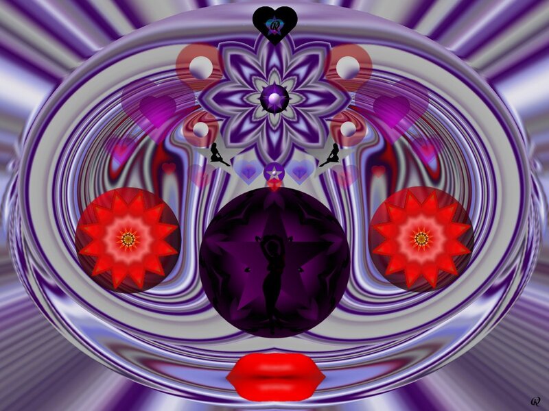 Abstract Digital Artwork — Purple, Psychedelic