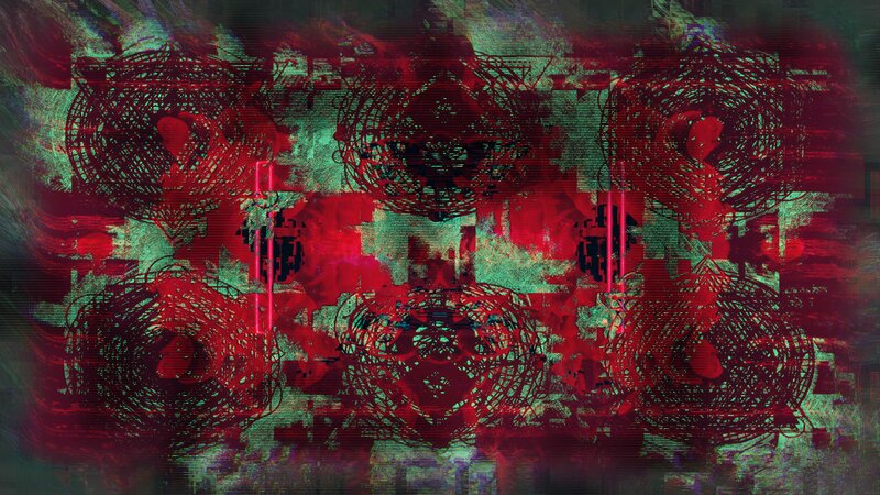 Abstract Digital Artwork — Red, Chaotic