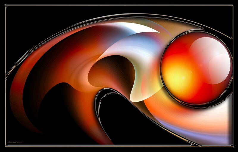 Abstract Digital Artwork — Red, Dramatic, Digital Art