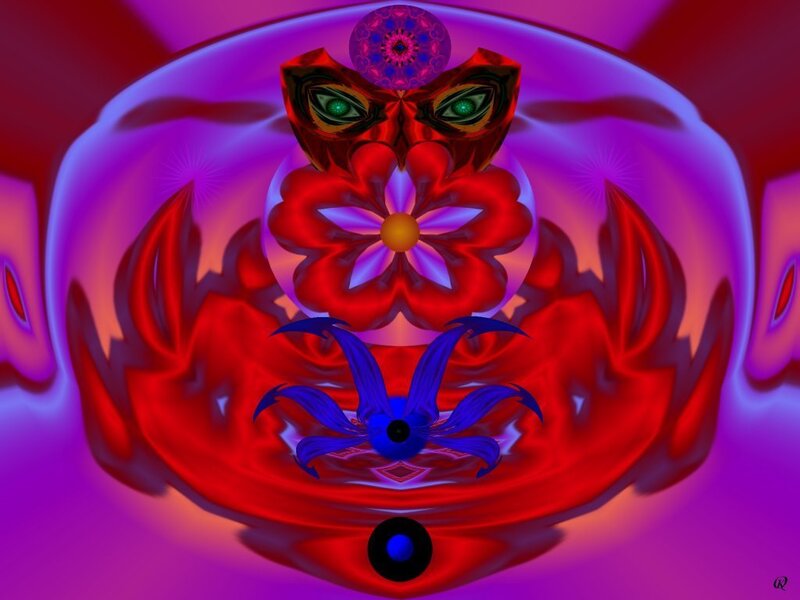 Abstract Digital Artwork — Red, Hypnotic, Digital Art