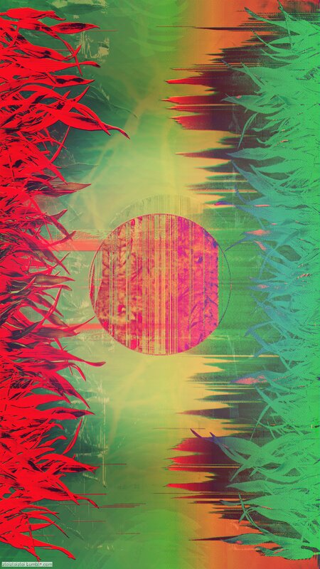 Abstract Digital Artwork — Red, Vibrant, Digital Art, Circle