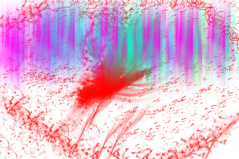 Abstract Digital Artwork — Red, Vibrant, Digital Art, Colorful Lines