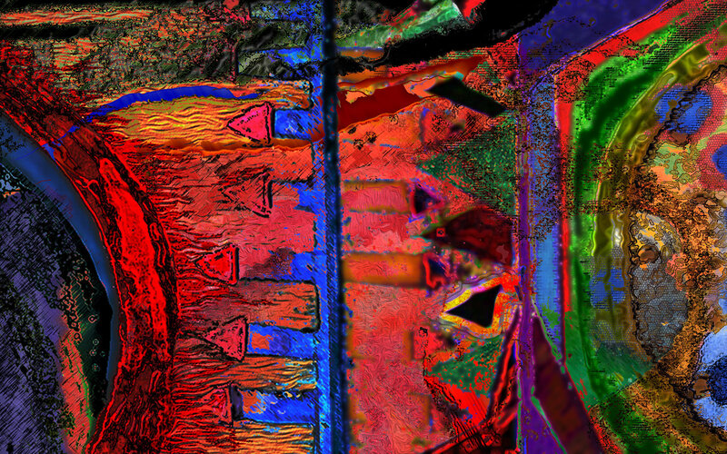Abstract Digital Artwork — Red, Vibrant, Digital Art, Colorful Patterns