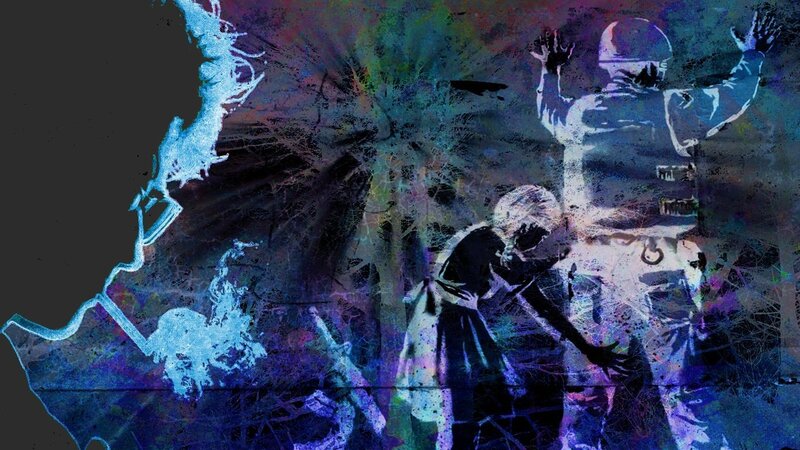 abstract digital artwork with figures