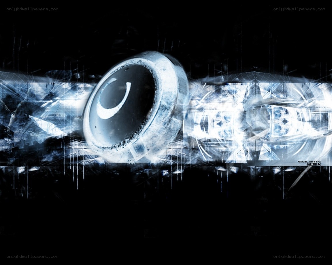 abstract digital artwork with logo