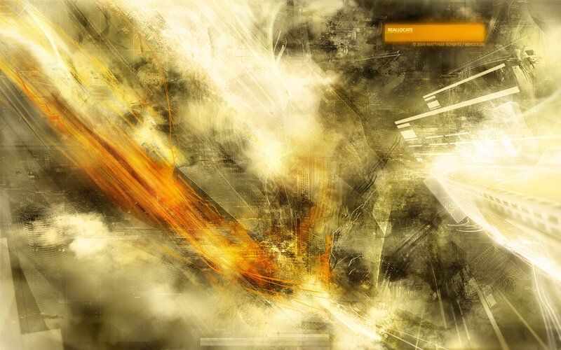Abstract Digital Artwork — Yellow, Dynamic