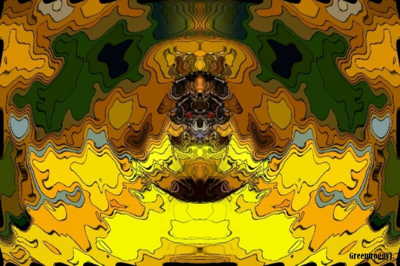 Abstract Digital Artwork — Yellow