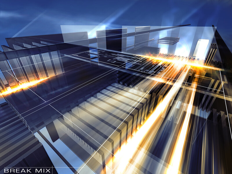 Abstract Digital Circuit — Blue, Dramatic
