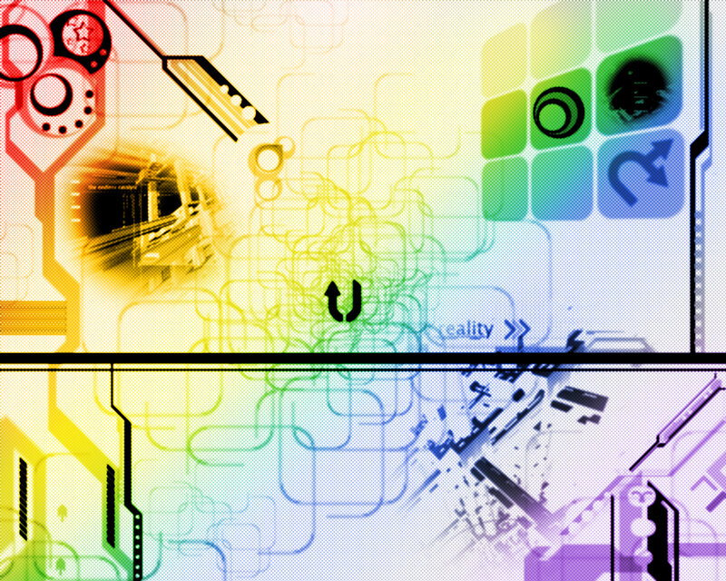 Abstract Digital Circuit — Yellow