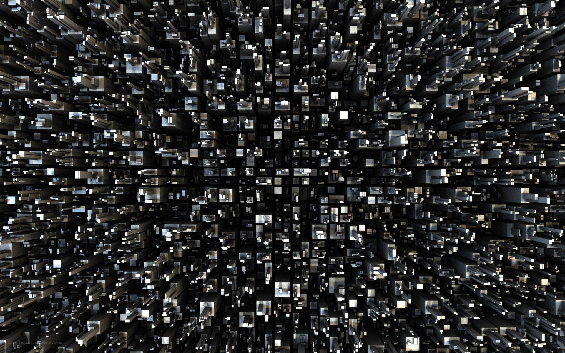 abstract digital cityscape
