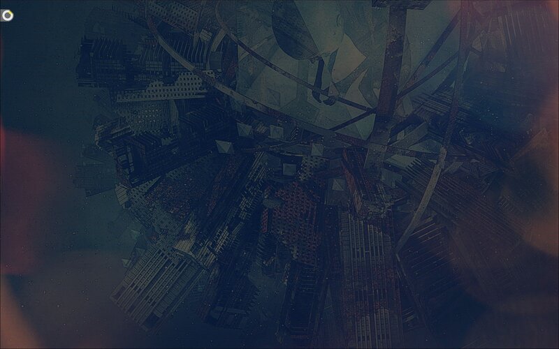 abstract digital cityscape