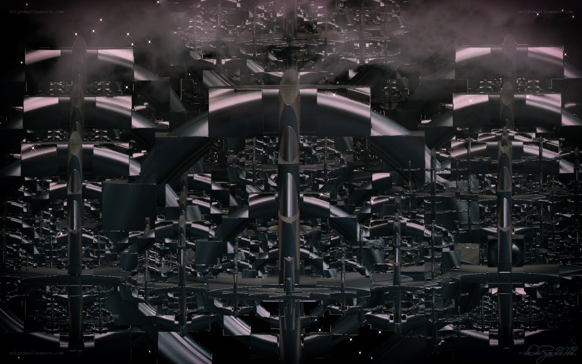 abstract digital cityscape