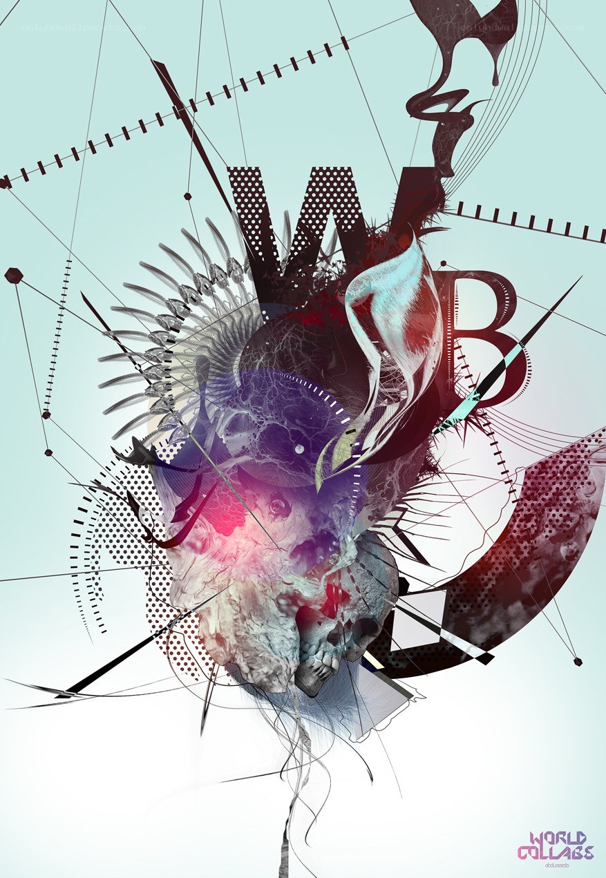 abstract digital collage art