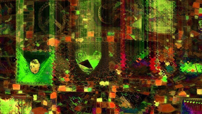 abstract digital collage art