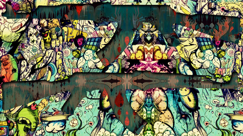 abstract digital collage art