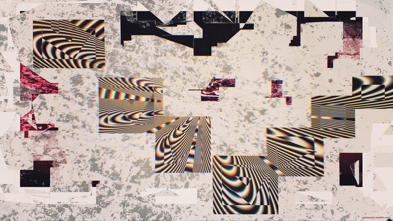 Abstract Digital Collage — Black, Chaotic