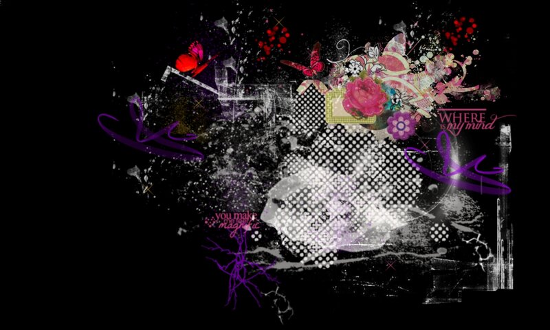 Abstract Digital Collage — Black