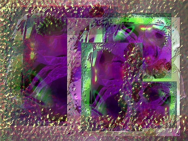 Abstract Digital Collage — Purple
